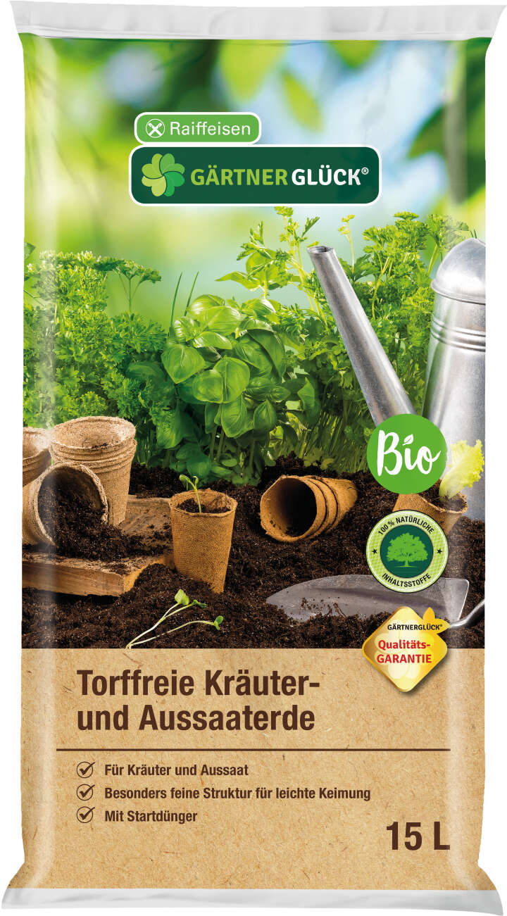 GÄRTNERGLÜCK Torffreie Kräuter- und Aussaaterde